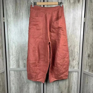 WLF Womens Pants Cocoon Balloon Leg Size S Harem Boho Artsy High Waist Lagenlook